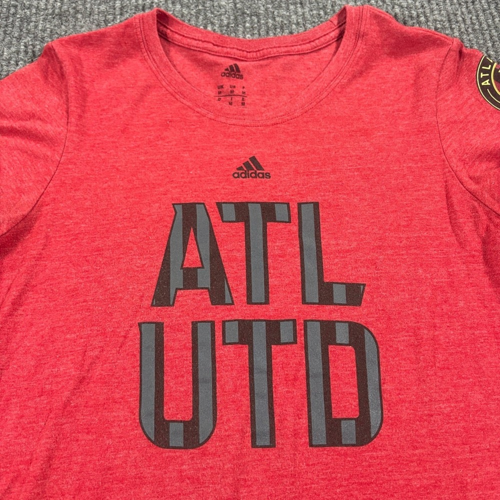 Adidas Atlanta United FC T-Shirt Womens Medium Red Graphic Short Sleeve Tee
